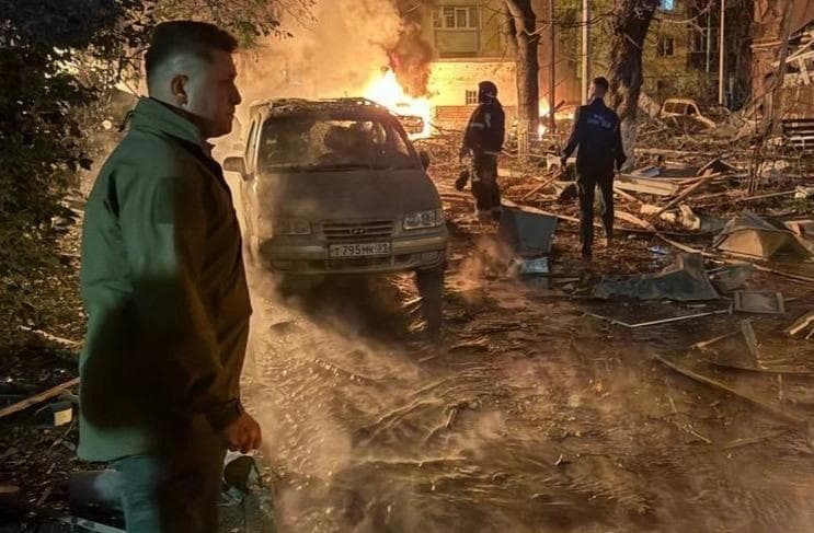 Центр Белгорода попал под массированный удар дронов