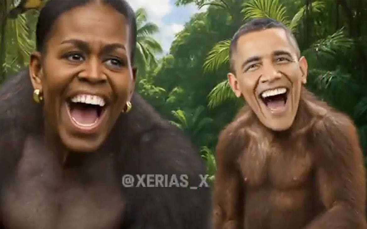 Трамп опубликовал видео обезьяны с лицом Обамы