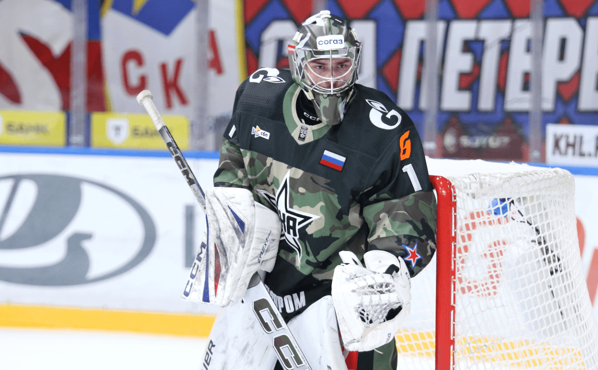 Дважды отстоявший на ноль вратарь СКА вошел в число игроков недели в КХЛ