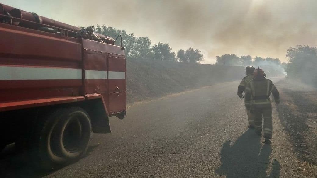 Ландшафтный пожар уничтожил часть заповедника "Оренбургский"