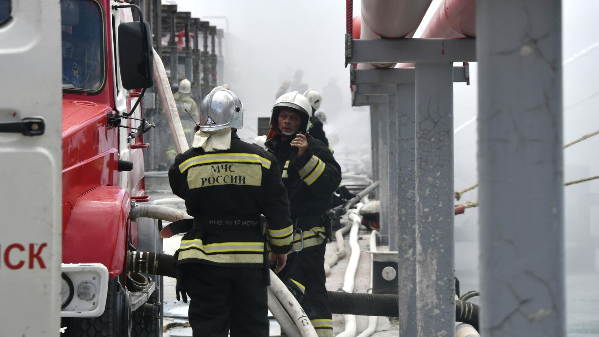 В Туле у металлургического завода произошло возгорание