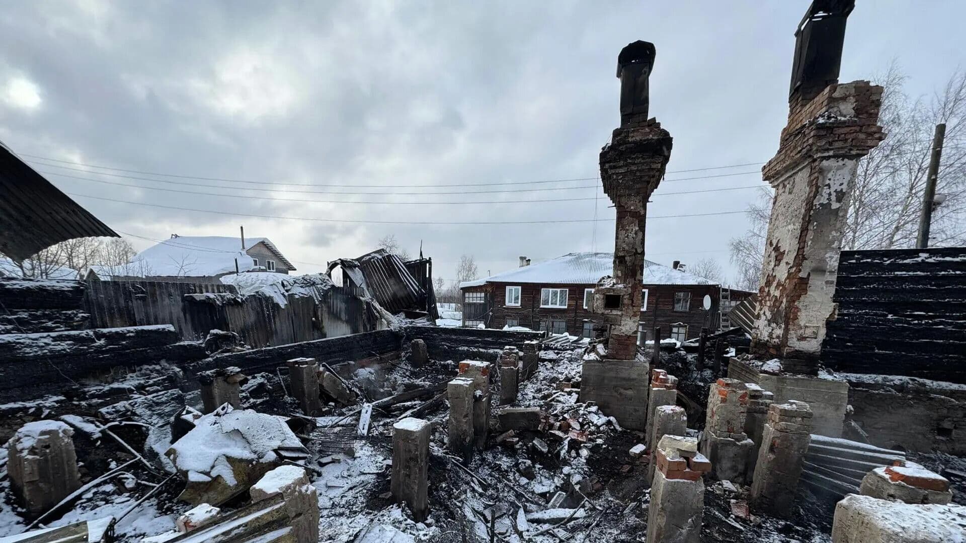 В Пермском крае при пожаре погибли два человека