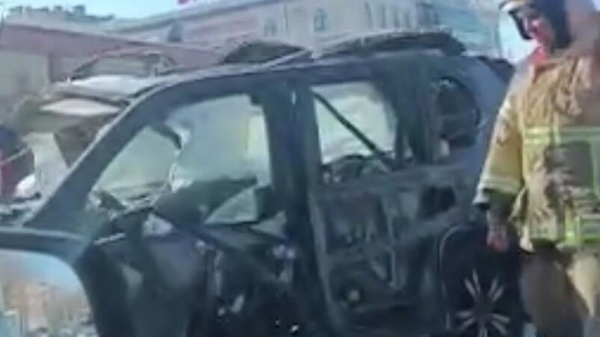 В подмосковной деревне в машине взорвался газовый баллон