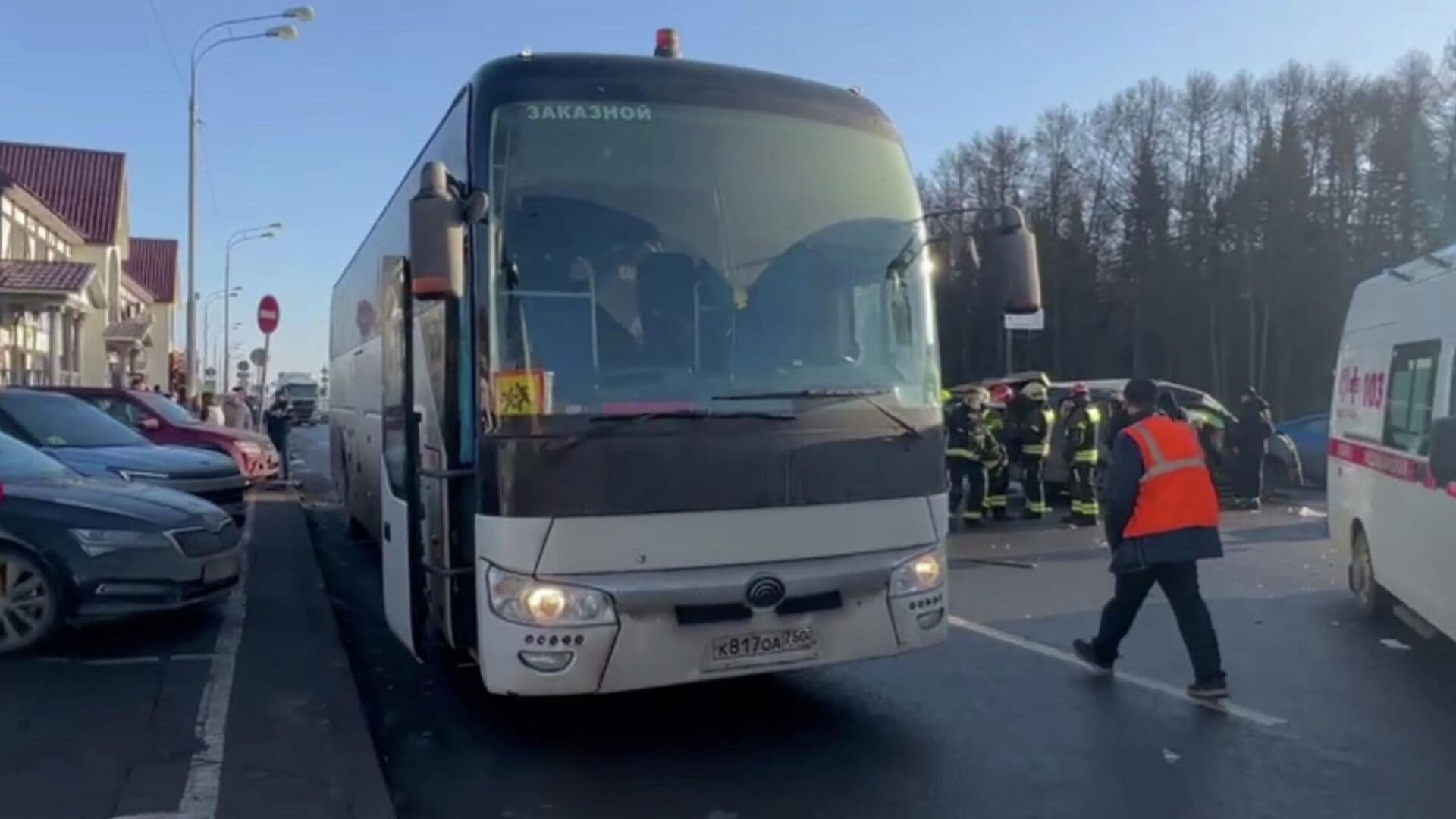 На Калужском шоссе в Москве ликвидировали последствия ДТП