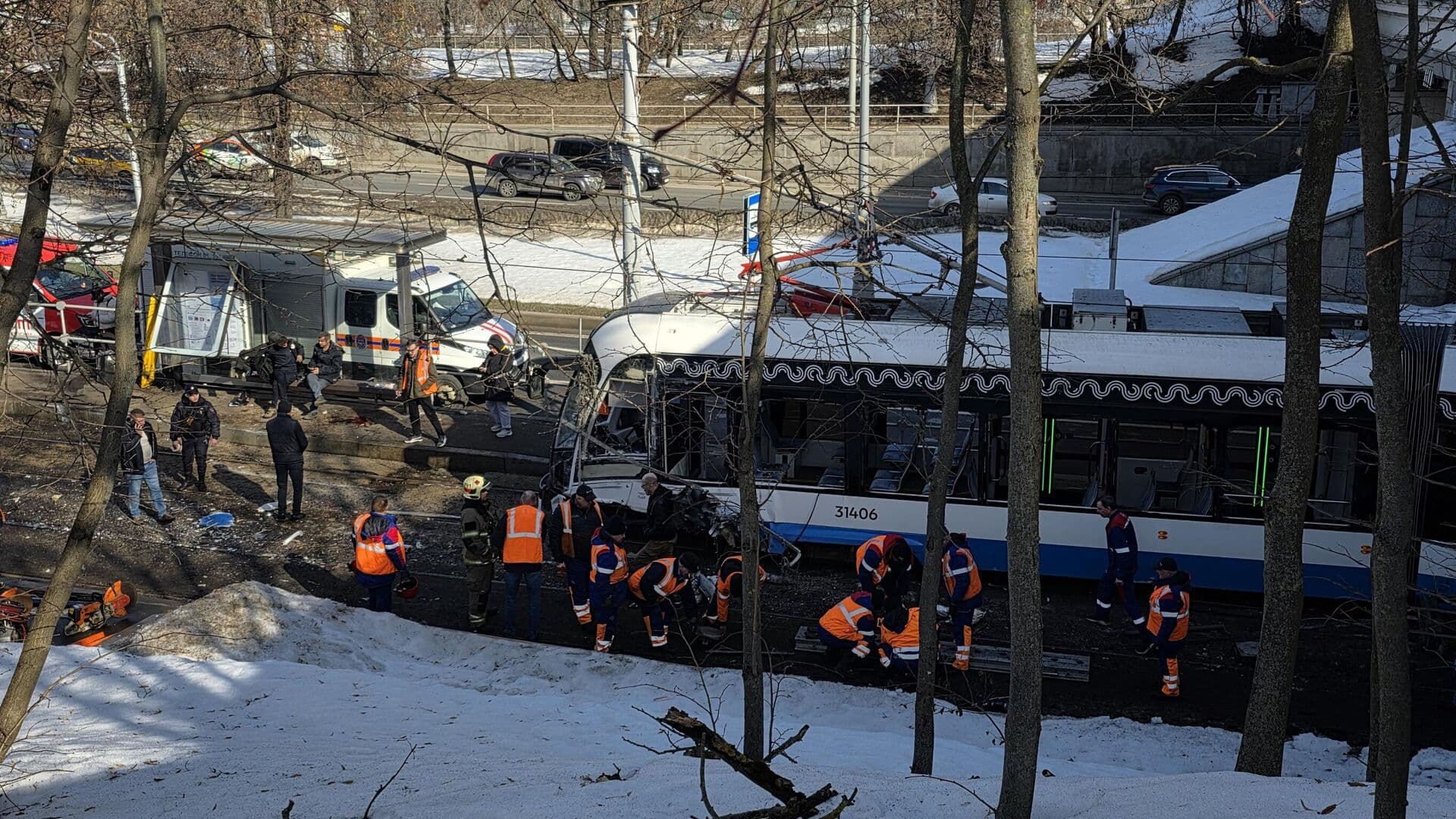 На месте ДТП с трамваями в Москвы завершили восстановительные работы