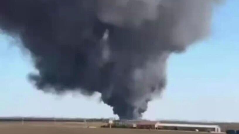 В Ростовской области загорелся склад с горюче-смазочными материалами