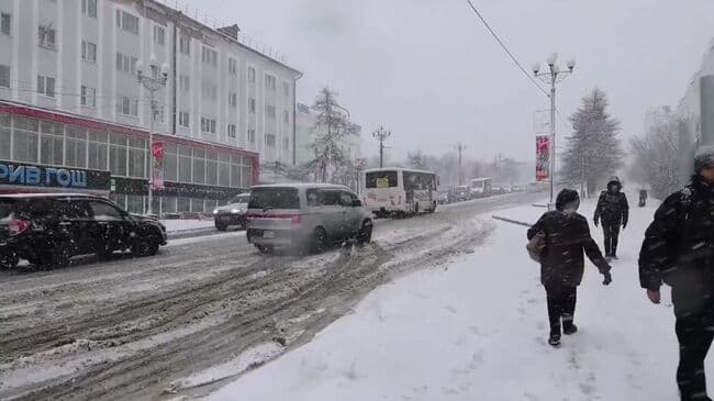В Магадане выпал майский снег
