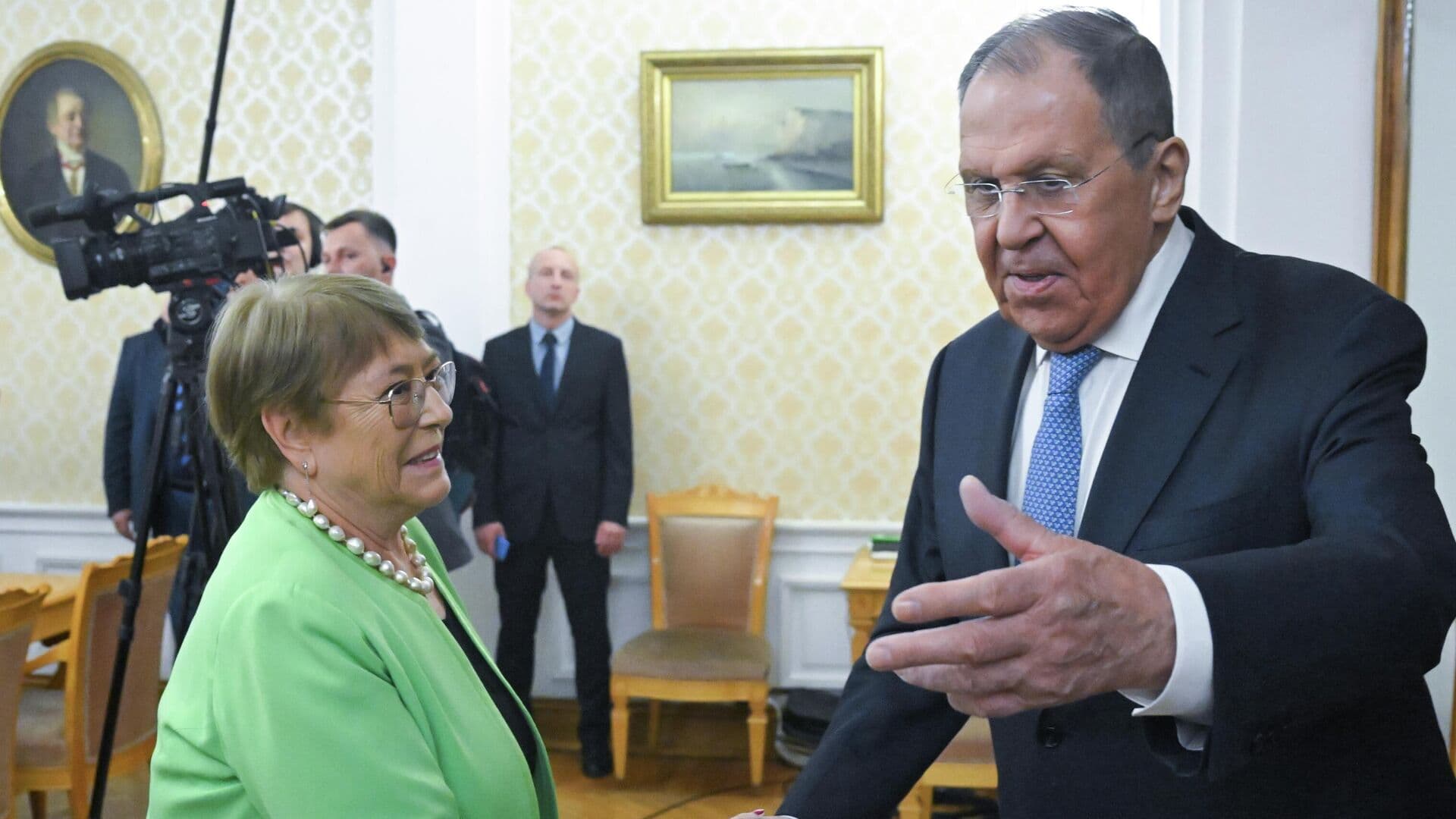 Лавров проводит встречу с кандидатом на пост генсека ООН Мишель Бачелет