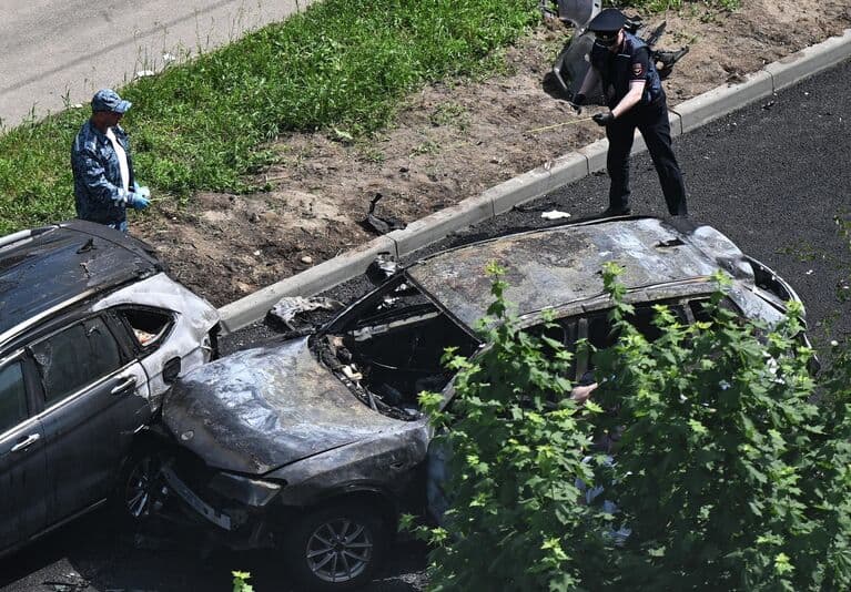 Подрыв автомобиля в Балашихе