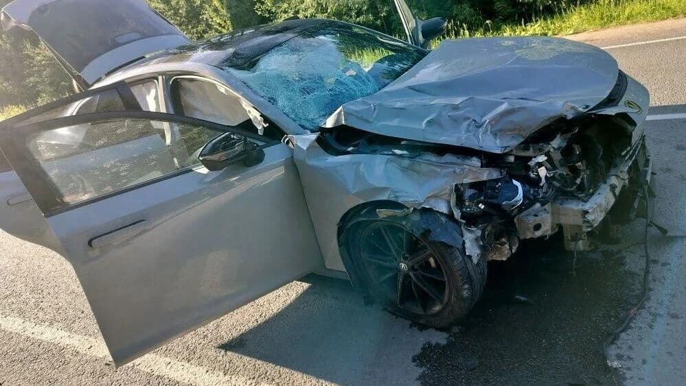 В Архангельской области автомобиль столкнулся с мотоциклом