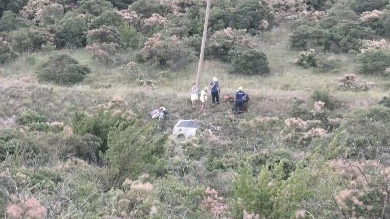 В Крыму машина сорвалась с обрыва, пострадала женщина