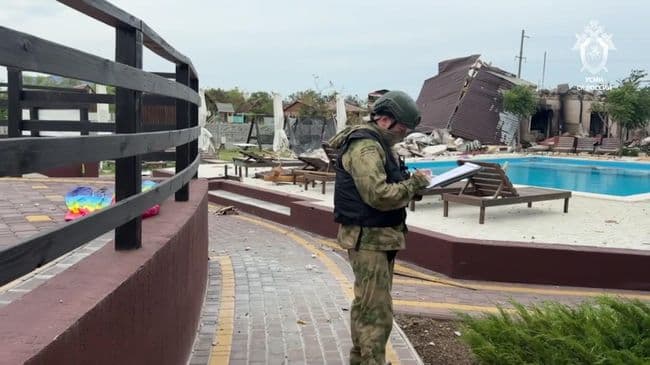 СК показал кадры последствий удара ВСУ по турбазам в Запорожской области