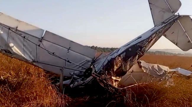 Появилось видео с места падения Ан-2 в Самарской области