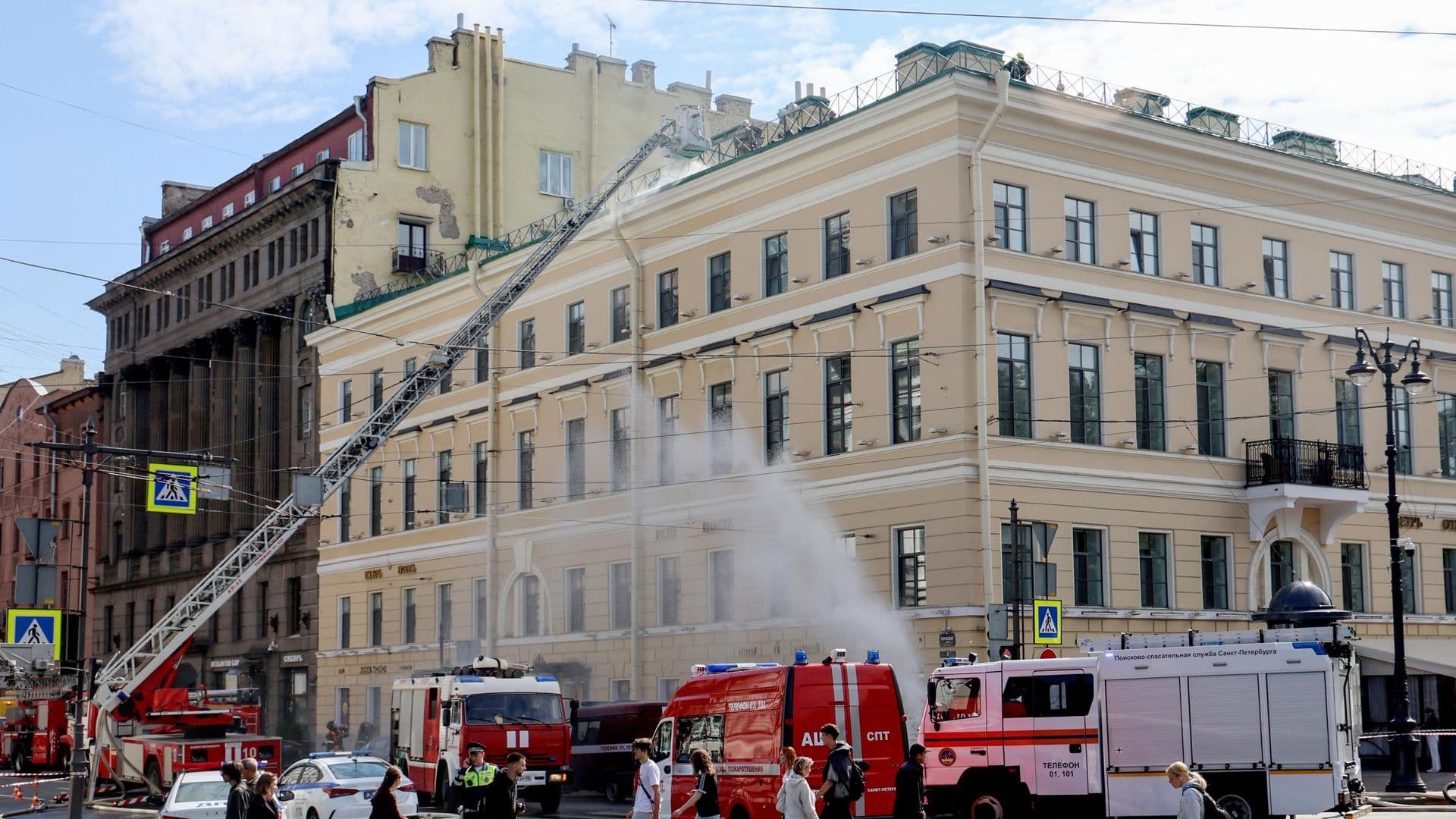 В Петербурге соседнее с домом Щербакова здание не пострадало от пожара