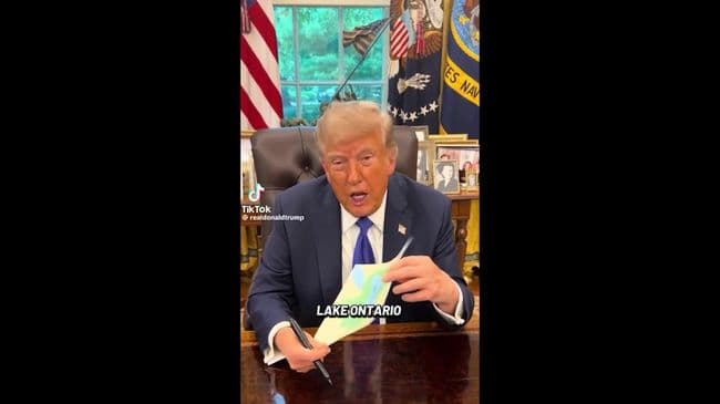 Трамп на видео переименовал озеро Онтарио в озеро Америка