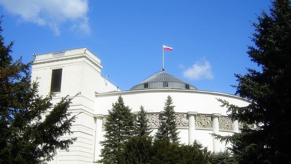 Польский депутат вышел на трибуну сейма с флагом Израиля со свастикой